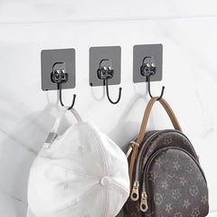 Shivstor 15 Pack Self Adhesive WallHook Heavy DutyHook for Hanging Without Drilling Transparent Nail Free StickyHook Strong Wall Hanger Set of 15 FlowerHook for Kitchen Bathroom Home Storage