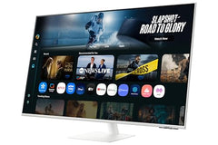 Samsung 32" (80 cm) 4K M7 Vision AI Smart Monitor|UHD 3840 x 2160|Smart TV Experience with AI|Type-C|Apple AirPlay|Gaming Bar|Remote|Speakers|Wi-Fi|Bluetooth|AI Picture & Sound|LS32FM701UWXXL|White