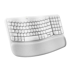 Logitech Wave Keys Wireless Ergonomic Keyboard with Cushioned Palm Rest, Comfortable Natural Typing, Easy-Switch, Bluetooth, Logi Bolt Receiver, for Multi-OS, Windows/Mac - Graphite