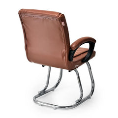 RATISON Special Director Principal Manager Office Visitor with arm Rest with Double Pipe Frame and Cushioned seat Back (2, Black, Double Pipe Frame)