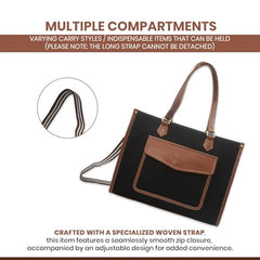 Womanix Laptop Tote Bag,14 inch Laptop Bag, Shoulder Bags With Back Trolley Strap, Casual Briefcase, Handbag for Travel, Office, College,Work