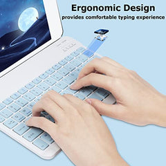 SHARE SUNSHINE Bluetooth Wireless Keyboard and Mouse Combo, Pink Ultra-Slim, Ergonomic, Rechargeable, Compatible with Apple iPad iPhone Samsung Tablet Android PC Mac