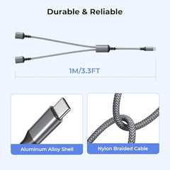 Type C to 3.5mm Audio Jack Connector/Adapter 6 months Warranty with DAC