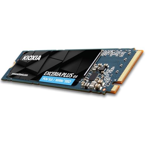 KIOXIA Former Toshiba Memory EXCERIA Plus G4 NVMe™ Internal SSD 2TB NVMe M.2 Type 2280-S3-M PCIe Gen 5.0 x 4 Gaming Storage, Read 10,000 MB/s, Equipped with BiCS Flash TLC|TBW 1200|Japanese Brand