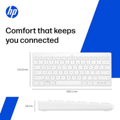 HP 350 Compact Multi-Device Bluetooth Wireless Keyboard; Spill Resistant; Swift Pair; OS Auto-Detection, LED Indicator, Battery Life Up to 24 Months, 3 Years Warranty