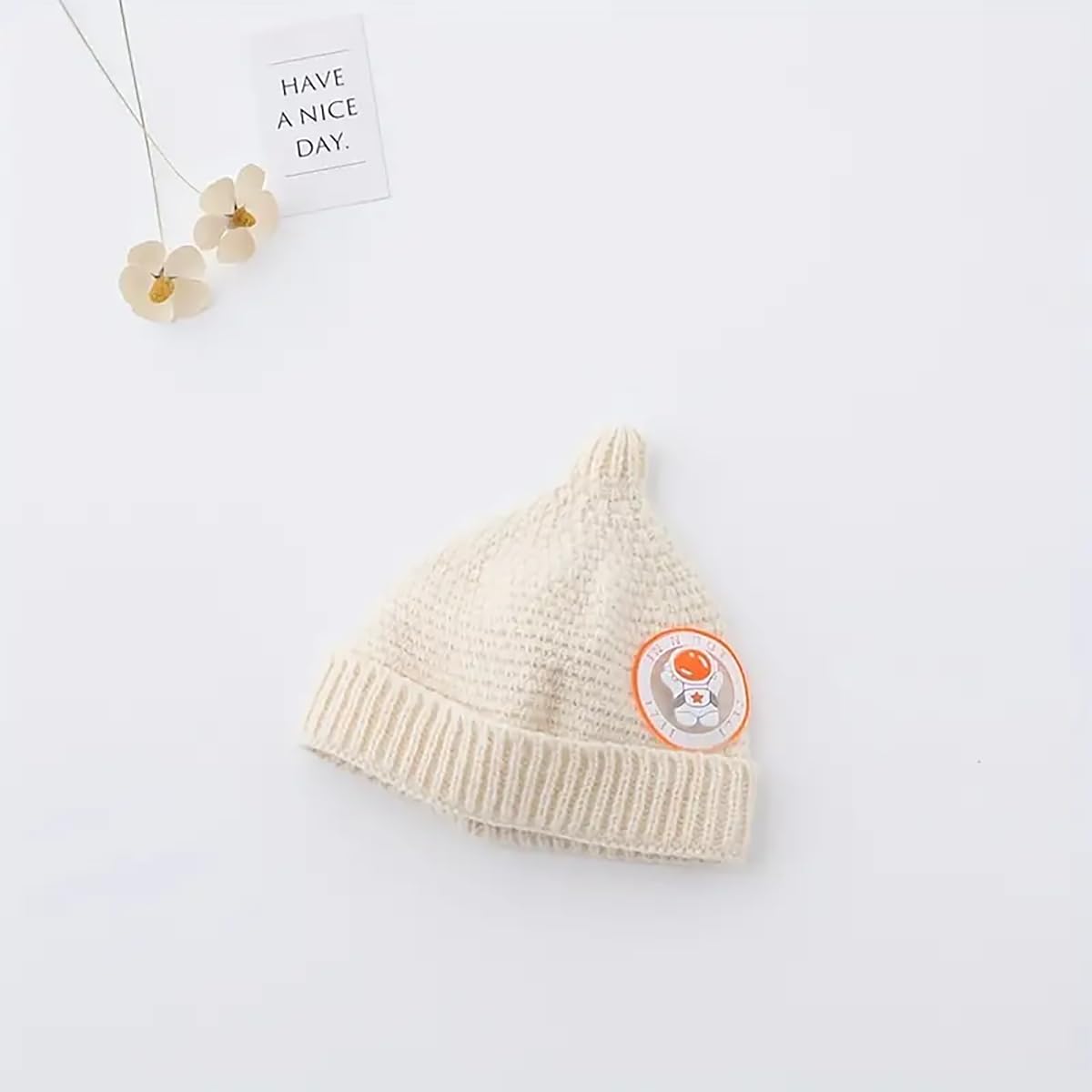 SYGA Baby Winter hat Baby Woolen Knitted Unisex Hat -Beige (6-18 Month)