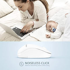 eplug it Wireless Mouse WM111, 2.4G Noiseless Mouse with USB Nano Receiver Portable Computer Mouse for PC, Laptop & Tablet | Green