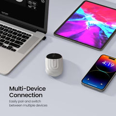 Portronics Toad 6 Bluetooth Wireless Mouse with 2.4 GHz USB Receiver, Multi-Device Pairing, Built in Battery, 1600 DPI Sensor(Black)