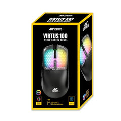 Ant Esports Virtus100 Wired RGB Gaming Mouse | Light Weight |6D Durable Buttons | High Performance Up to 12800 DPI 1000Hz Polling Rate | AI Sensor | 20M Click | Software Support Esports Mouse_ White