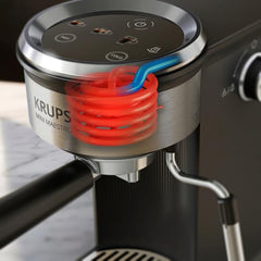 KRUPS Simply Brew Compact 5 Cup Coffee Maker: Stainless Steel Design, Pause & Brew, Keep Warm, Reusable Filter, Drip-Free Carafe