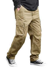 Lymio Men Mid Rise Regular Fit Cotton Cargo Pants (Cargo-46-Grey-S)