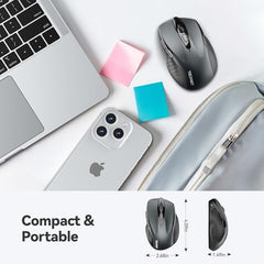 TECKNET Wireless Mouse, 2.4G Ergonomic Computer Mouse, 2600 DPI, Green