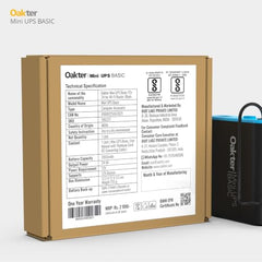 Oakter Mini UPS Basic for WiFi Router Broadband Modem | Supports 12V-2A Routers. Backup Upto 3 Hours | WiFi Router UPS Power Backup During Power Cuts| Current Surge & Deep Discharge Protection