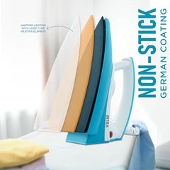 Intex Glidex Ease Dry Iron 1000W | Non-Stick Soleplate | Adjustable Temperature Control | Shock Proof Lightweight Dry Iron | Thermal Protection | Fast & Smooth Ironing for Home Use | 2 Year Warranty