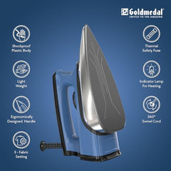 Goldmedal Glide 1100W Dry Iron | Non-stick Weilburger Premium
