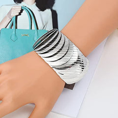 SYGA Cross Border Metal Open Hollow Vintage Bracelet for Girl, Party, Holiday, Beach Accessories - 10 Gold