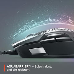 SteelSeries Aerox 3 Wireless Gen 2 - Ultralight 68g Gaming Mouse, 4K Polling, 26K DPI Optical Sensor, 200 Hours Battery Life, IP54, 80 Million Clicks, RGB, Pure PTFE Gliding Feet, Shadow
