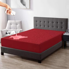 Trance Home Linen Premium 220 GSM+ 72"x36" Single Bed Size Cotton Terry Waterproof Mattress Protector | Elasticated Fitted Non-Toxic Bed Protector | Single Bed Mattresses Cover 72x36 inch, Brown
