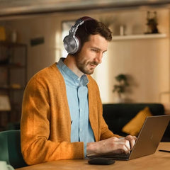 OneOdio Wireless Bluetooth Headphone, Minimum Latency for Gaming, DJ Mixing (Clear)