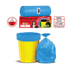 Shalimar Premium Scented Garbage Bags | Medium 19 X 21 Inches | 120 Bags (30 Bags X 4 Rolls) | Lavender Fragrance | Dustbin Bag/Trash Bag | (Blue) - Perforated Box for Easy Dispensing