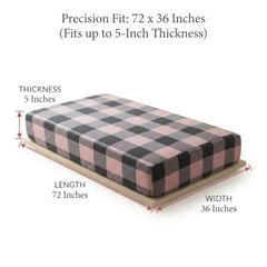 Cotton Mattress Protector Cover with Zip || Single Size (72x36x2) Inch 300TC gadda Cover 6X3 Feet (Gray)
