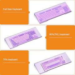 Beego Ergonomic Computer Keyboard Stand Holder Clear Acrylic Keyboard Riser Tilted Keyboard Holder Keyboard Tray with Lightpink Non-Slip Strip for Easy Typing at Home School Office Desk Accessories