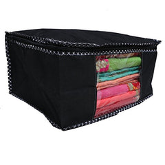 Kuber Industries Clothes Organizer For Wardrobe (Pack of 3 Each) 2-in-1 Combo Storage Organizer For Saree and Blouse - Dress Organizer For Wardrobe - Saree Covers With Zip (Maroon)