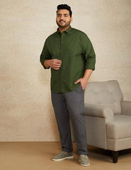 Amazon Brand - Symbol Men's Pack of 2 Cotton Casual Shirt| Regular Fit | Plain | Full Sleeve | Available in Plus Sizes