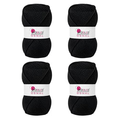 Woolco Oswal Brilon Acrylic Hand Knitting Yarn Balls Pack of 4 (50g Each) -Soft Wool Yarn for Knitting, Craft, DIY Projects, Sweaters, Scarves, Multicolor Wool Thread for Home Use (Off White)