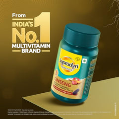 Supradyn Naturals Ginseng Multivitamin Tablet for Men - From India's No.1 Brand | Ginseng & Grapeseed Extract | 12 Vitamins, Zinc, Magnesium | Energy, Immunity, Stamina, Mental Focus | 30 Tablets | Veg