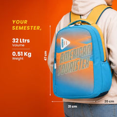 American Tourister Nexa Style 01 | 36L Backpack | Casual Bag | 3 Compartments | School & College Backpack for Men and Women | Olive | 1 Yr Global Warranty