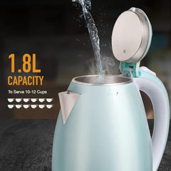 KENT Bliss Electric Kettle | 1500W Power & 1.5L Capacity | Cool Touch Exterior Body & SS 304 Inner Body | 5 Minutes Fast Boiling | Overheat & Dry Boiling Protection | LED Light Switch | Auto Shut-OFF