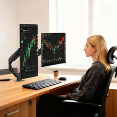 WALI Single Monitor Arm for 13-34 inch Screens (GSMP001N), Black