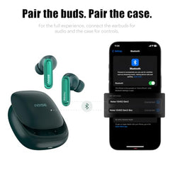 Noise Buds VS402 Gen 2 Truly Wireless Earbuds with 31dB ANC, 10mm Driver, 23H Playtime, Quad Mic ENC, Bluetooth 6.0, Dual Pairing, Volume Scroller, IPX4, Music & Video Modes - (Glacier Mint)