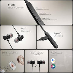 Kratos TW02 Ear Buds Wireless with 60H Playtime, Noise Isolation & Clear Calls, Bluetooth Earbuds with Voice Assistant, Ear Buds with Bluetooth V 5.3 & with Type C Fast Charging, IPX5 TWS Earphones