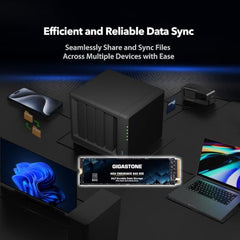 Gigastone 【NAS Certified】 High Endurance M.2 SSD 1TB (2-Pack) for Data Cache and Fast Boot, NVMe PCIe Gen3 Up to 2200MB/s, TLC Flash with SLC Caching, 24/7 Reliable for Gaming/PC/NAS, 5-Year Warranty