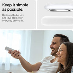 Spigen for AirTag Case, Anti-Lost, Light Silicon Cover with Shockproof, (Silicone Fit) - 2Pack, White