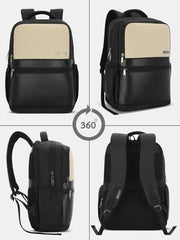Lavie Sport 45cm Pioneer 24 Litres Laptop Backpack with Trolley Sleeve For Men & Women|Vegan Leather|Office Travel Backpack|Front organizer|Bottle Holder|Fits upto 14" Laptop