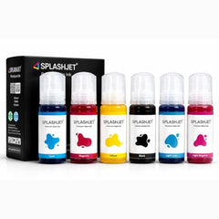 Splashjet Sublimation Ink for Epson - Heat Transfer Printing on Mugs, Mobile Cases, Polyester T-Shirts etc for use with Epson Printers - L130, L220, L360, L380, L1300 - (70gm x 4 Colour) - 501906