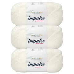 WOAFASHIONS - World of Arts Impulse Hand Knitting & Crochet Yarn, Premium Acrylic, 4 : Medium (Anchor Grey) (100gms / 3.5oz / 200mtr / 218yds)