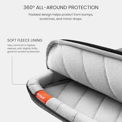 MOCA 360 Protective Laptop Sleeve 13.3 14 Inch for MacBook Pro 14 M1 Pro M1 Max 2021 A2442 Surface Laptop Studio Surface Book 3 2 ASUS VivoBook ZenBook Slim Case (13.3-14 Inch,Black)
