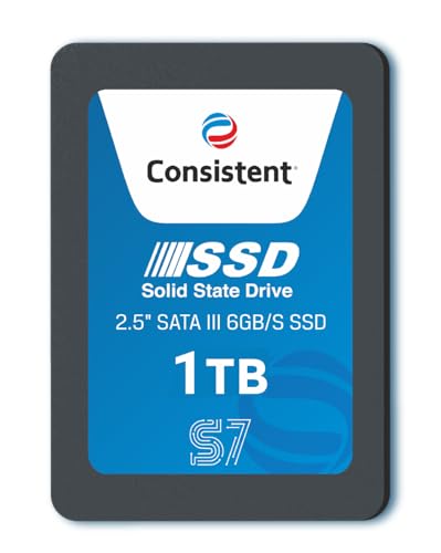 Consistent 2.5 1 TB SSD with SATA III Interface, 6Gb/s,Read/Write Speed Upto - 570/500 MB/s, 5 Years Warranty.
