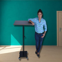 eStand Height Adjustable Multipurpose Table for Seating and Standing Posture(Straight Height Adjustable Table, Black, 72-112 Cms)