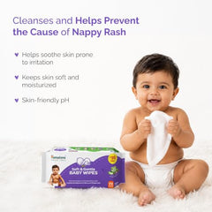 Himalaya Nature Touch Water Wipes for Baby's Sensitive Skin | 72NxPack of 3 | With Organic Coconut Oil | 99% Pure Water | 100% Plant-Based Biodegradable Wipes