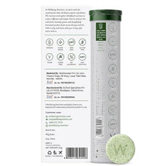 Wellbeing Nutrition Daily Greens | Wholefood Multivitamins with Vitamin C, Zinc, B6 for Immunity & Detox with Organic Certified Plant Superfoods & Antioxidants (15 Effervescent Tablets) Pack of 2