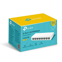 TP-Link LS1005 5-Port 10/100Mbps Desktop Switch|Green Ethernet Technology Network Hub|IEEE 802.3X |Plug and Play|Fanless Design
