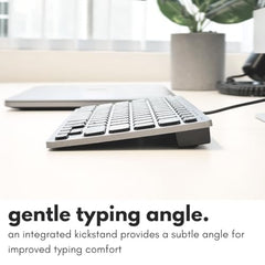 Macally Slim USB Wired Small Compact Mini Computer Keyboard for Apple Mac, iMac, MacBook Pro/Air, Mac Mini, Windows PC Desktops, Laptop (Space Gray)