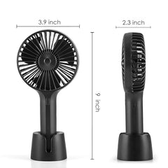 Gesto Portable Fan Rechargeable – USB Charging Hand Fan with 1200mAh Battery & 3 Speed Modes | Mini Fan, Small Fan, Handheld Fan – Ideal for Travel, Makeup, Kitchen | Women’s Personal Pankhaa - Pink