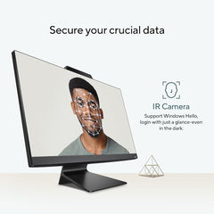 ASUS AiO M3 Series, 27" (68.58 cms) FHD, AMD Ryzen 5 7520U, All-in-One Desktop (16GB/512GB SSD/Windows 11/Office 2021/with Wireless Keyboard & Mouse/Black/8.90 Kg), M3702WFA-BA002WS