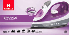 Havells Vapor 1250 Watts Steam Iron With Teflon Coated Sole Plate, Self Cleaning Function, Vertical & Horizontal Ironing & 2 Years Warranty. (Blue), Abs
